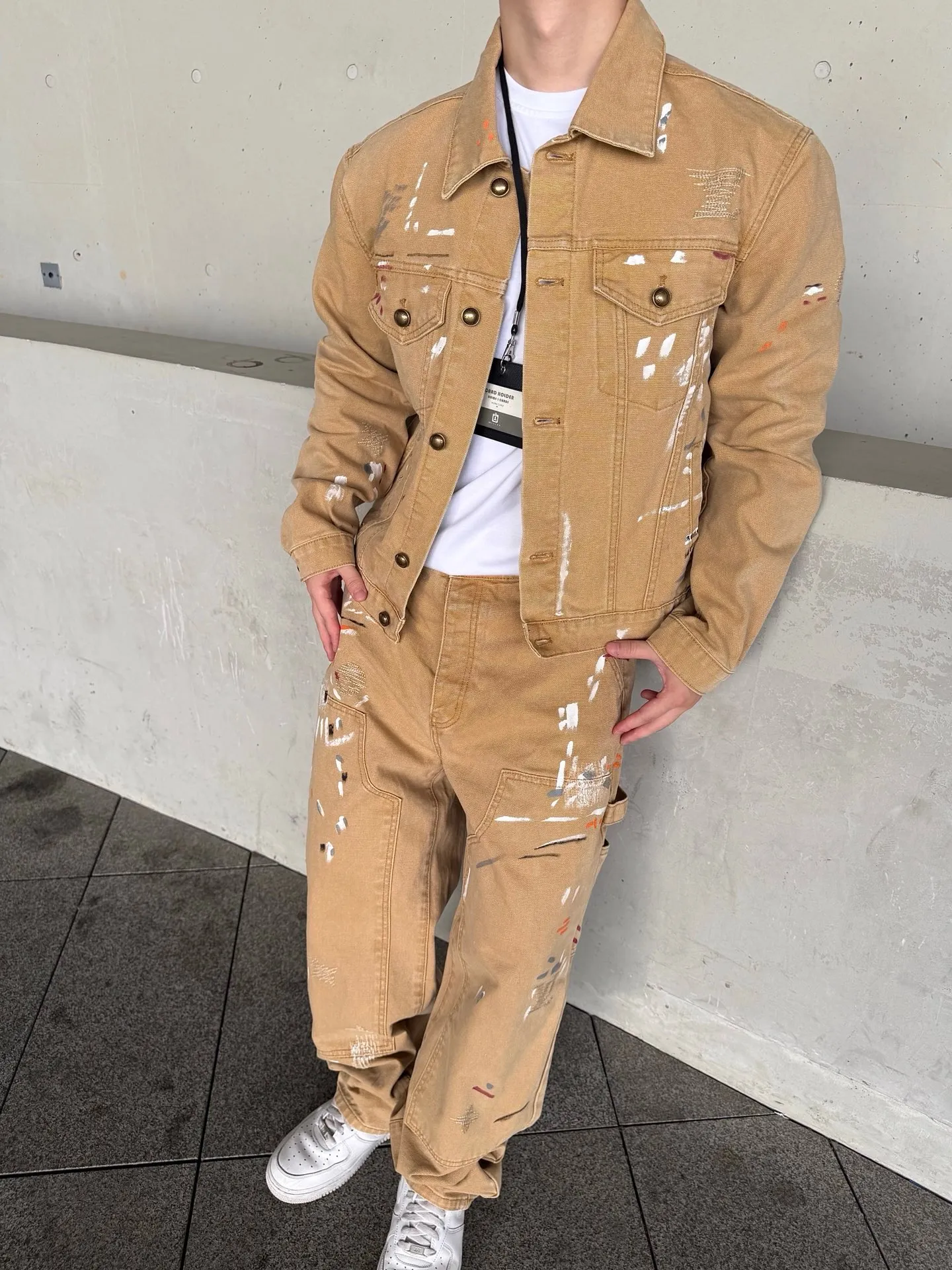 Louis Vuitton/Louis Vuitton graffiti splash suit jeans